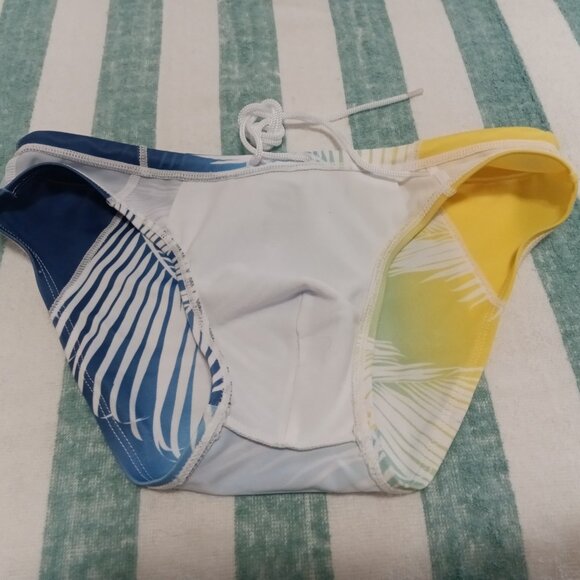 NIB ASIAN GOTTZU "GX3" SWIM BRIEF, TROPICAL LEAVES, ASIAN SIZE "L" - Picture 6 of 9